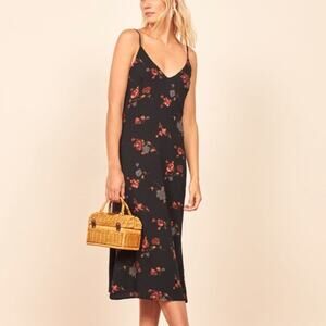 Reformation Alexandra Dress in‎ Miramar Black Floral Print Size 2